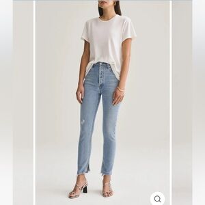 • AGOLDE • Women’s Nico High Rise Slim Fit Jeans in Headlines Blue 27